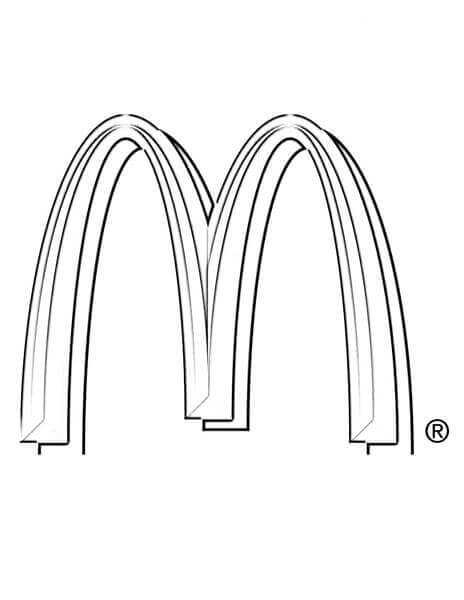 Desenho do Logotipo McDonald para colorir