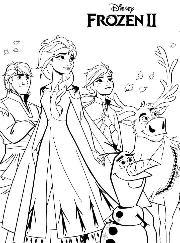 Disney Frozen 2 para colorir