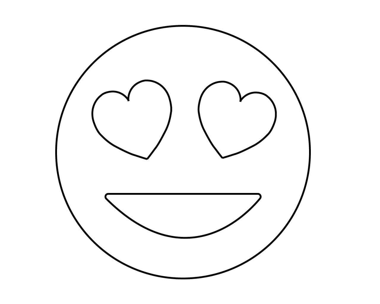 Desenhos de Emoji Apaixonado para colorir