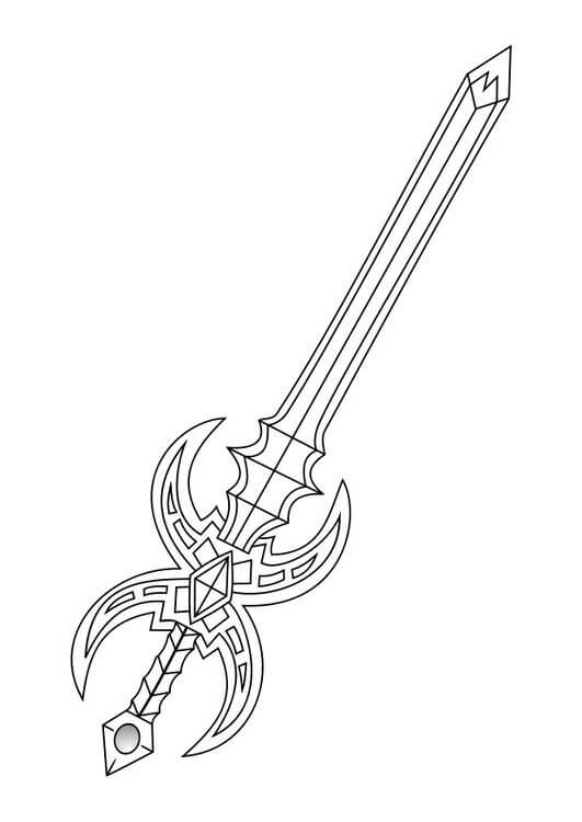 Desenhos de Espada Linda para colorir