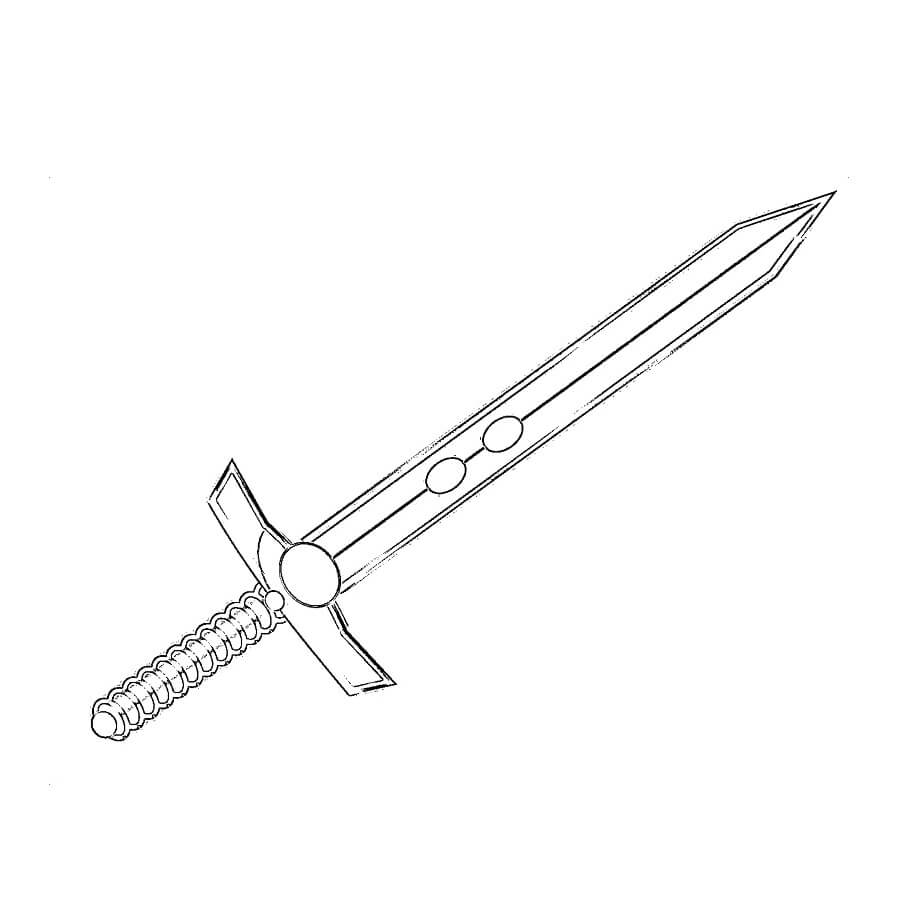 Desenhos de Espada Medieval para colorir