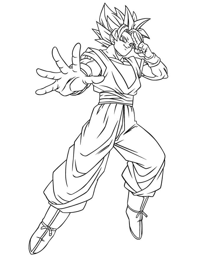 Desenhos de Goku Negro para colorir