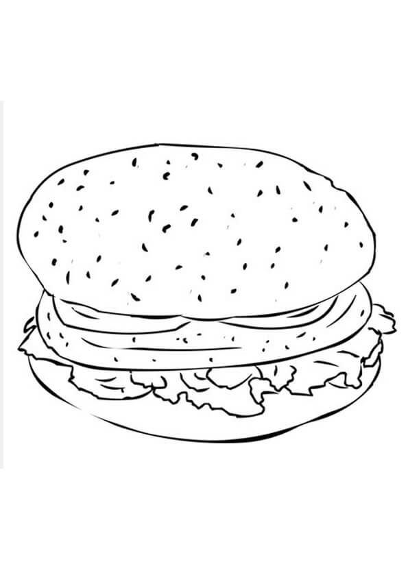 Hambúrguer de McDonald para colorir