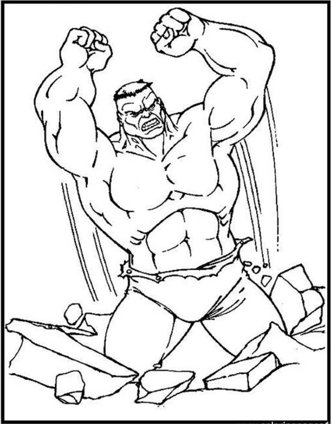 Hulk Forte para colorir