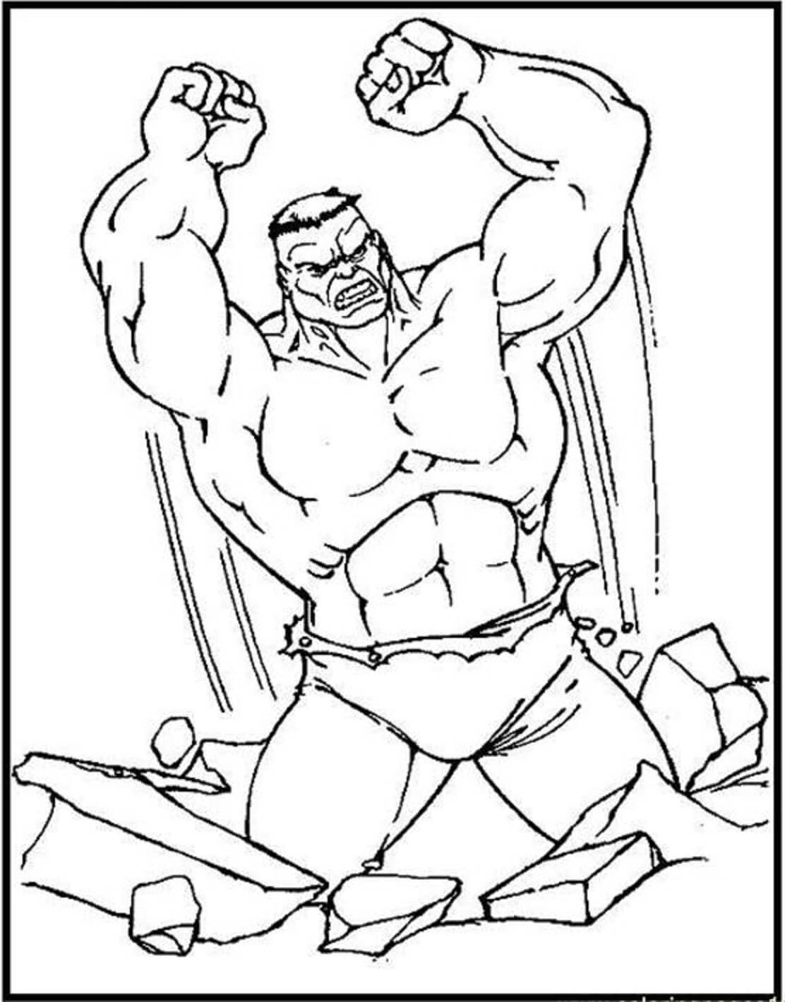 Desenhos de Hulk Forte para colorir