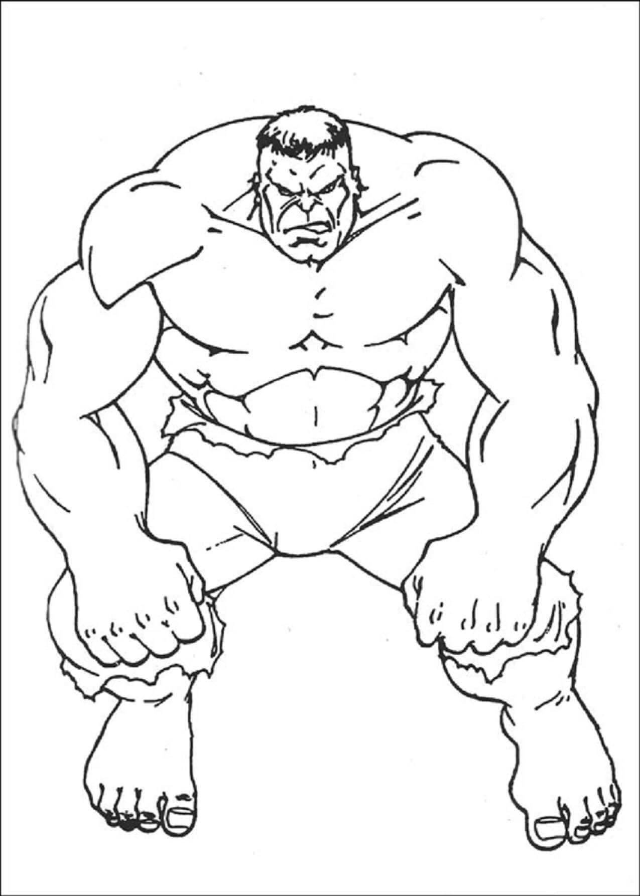 Hulk Irritado para colorir