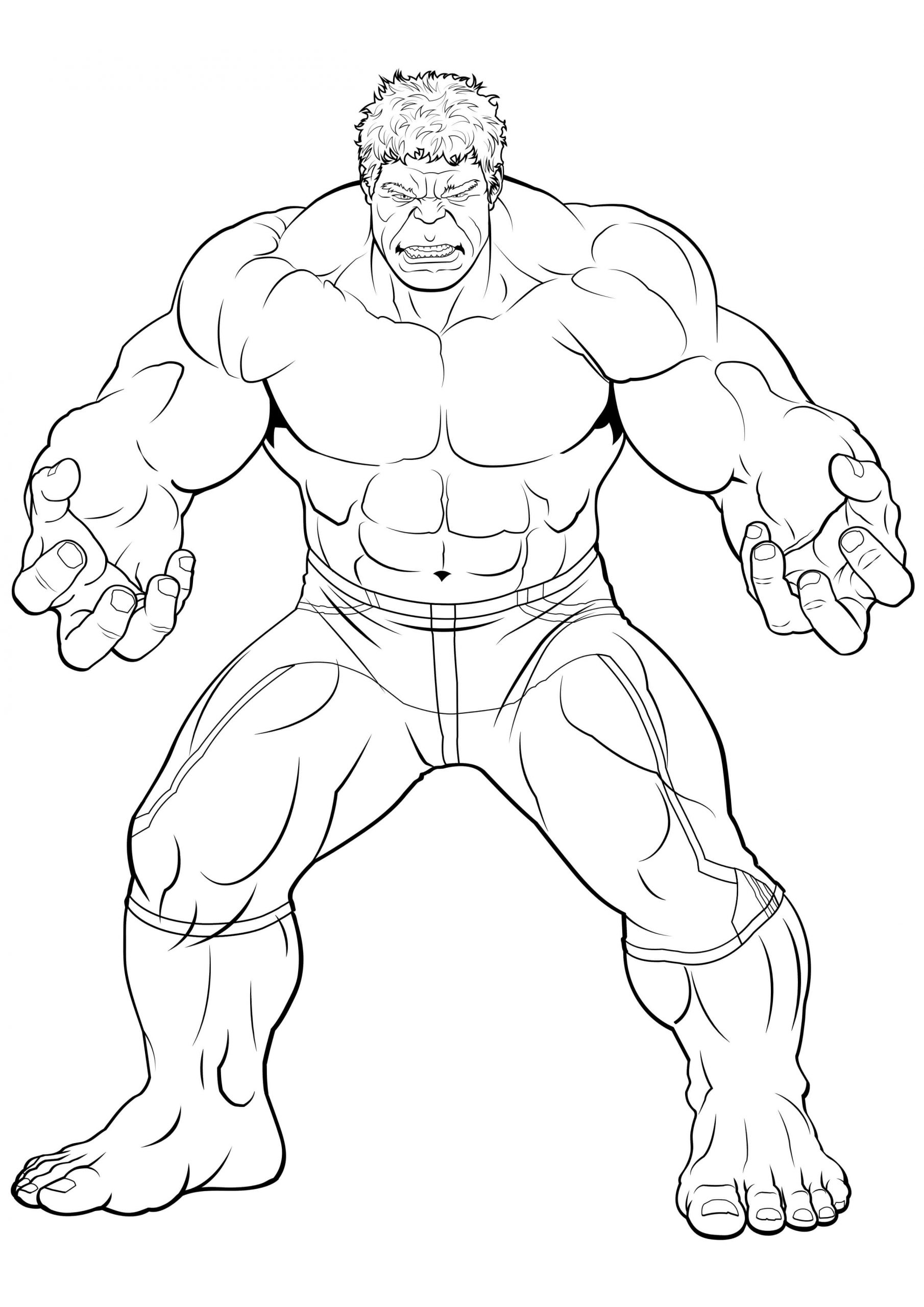 Desenhos de Hulk Simples para colorir