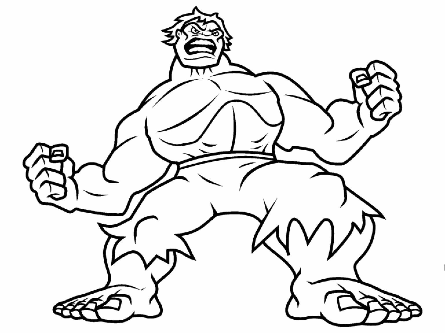 Desenhos de Hulk de Desenho Animado com Raiva para colorir