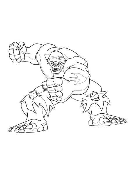 Hulk dos Desenhos Animados para colorir