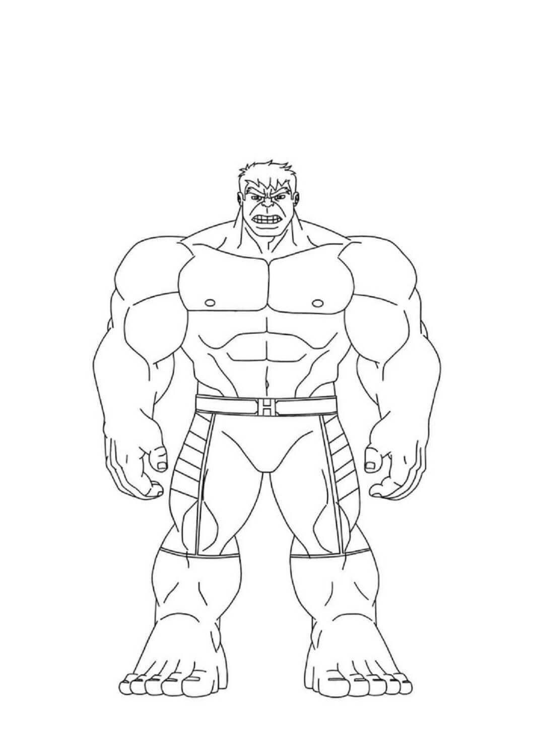 Hulk em Pé para colorir