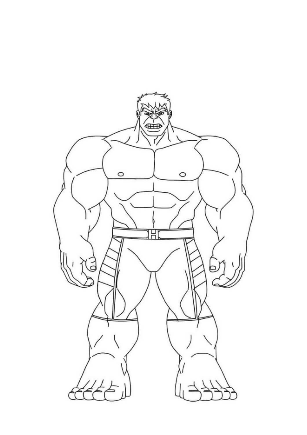 Desenhos de Hulk em Pé para colorir