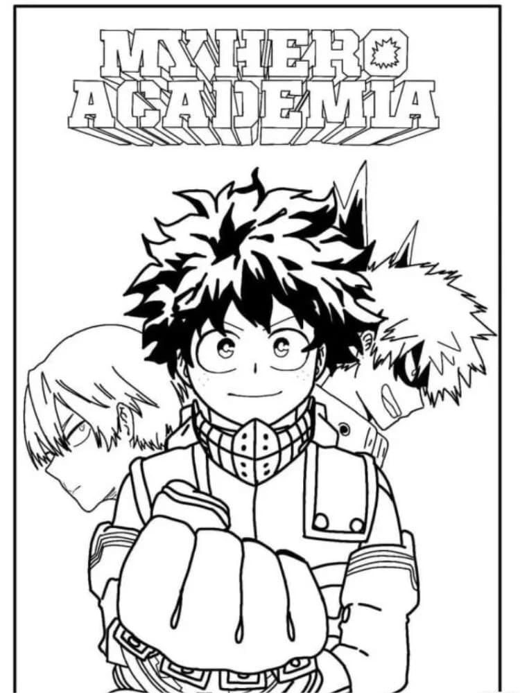 Imagem My Hero Academia para colorir