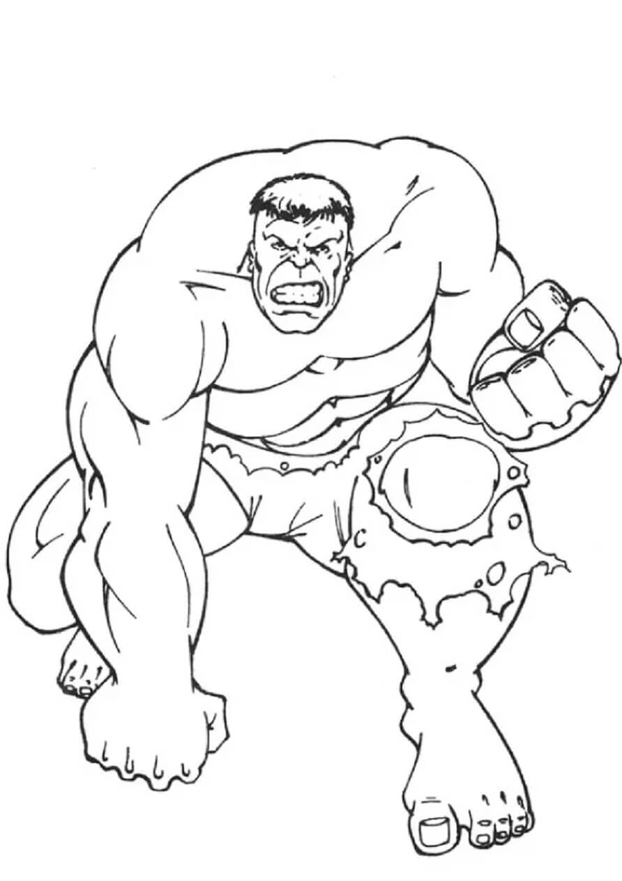 Impressionante Hulk para colorir