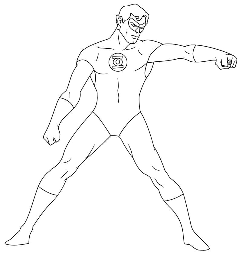 Desenhos de Lanterna Verde da DC Histórias em quadrinhos para colorir