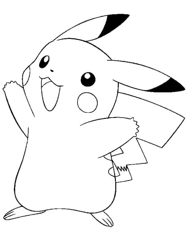 Desenhos de Legal Pikachu para colorir
