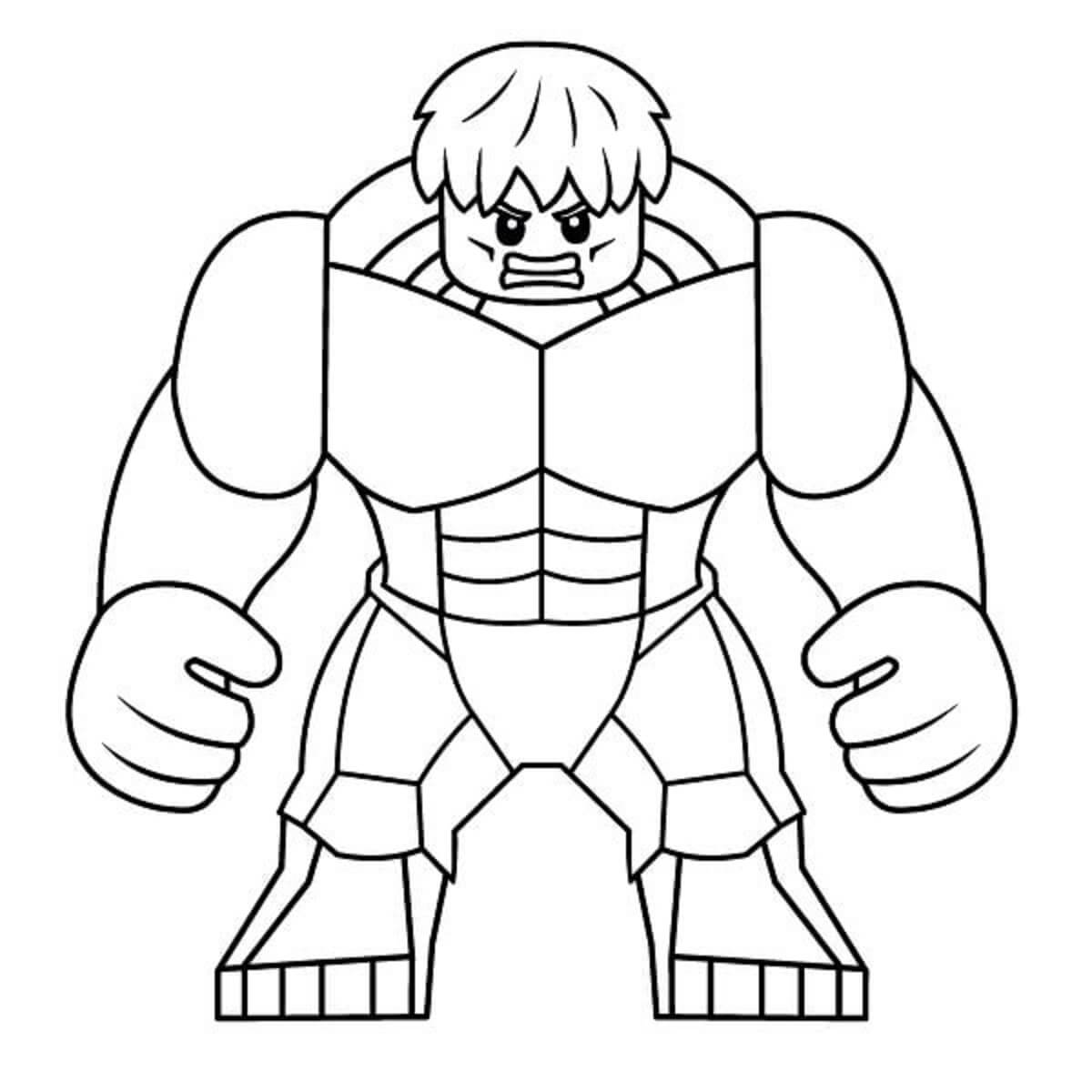 Desenhos de Lego Hulk Normal para colorir