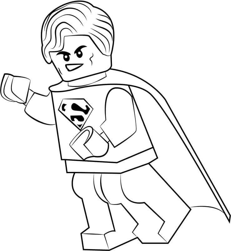 Desenhos de Lego Superman Andando para colorir