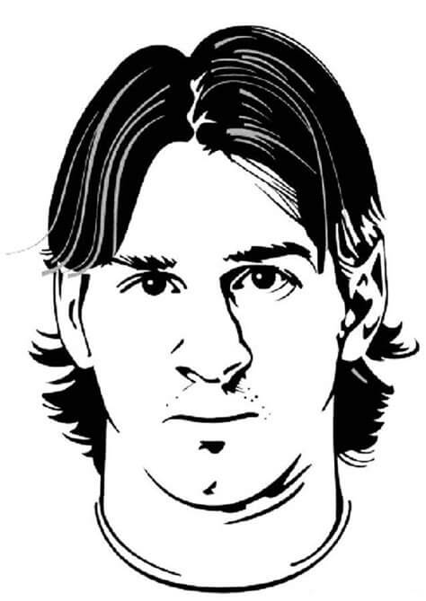 Desenhos de Lionel Messi Serious para colorir