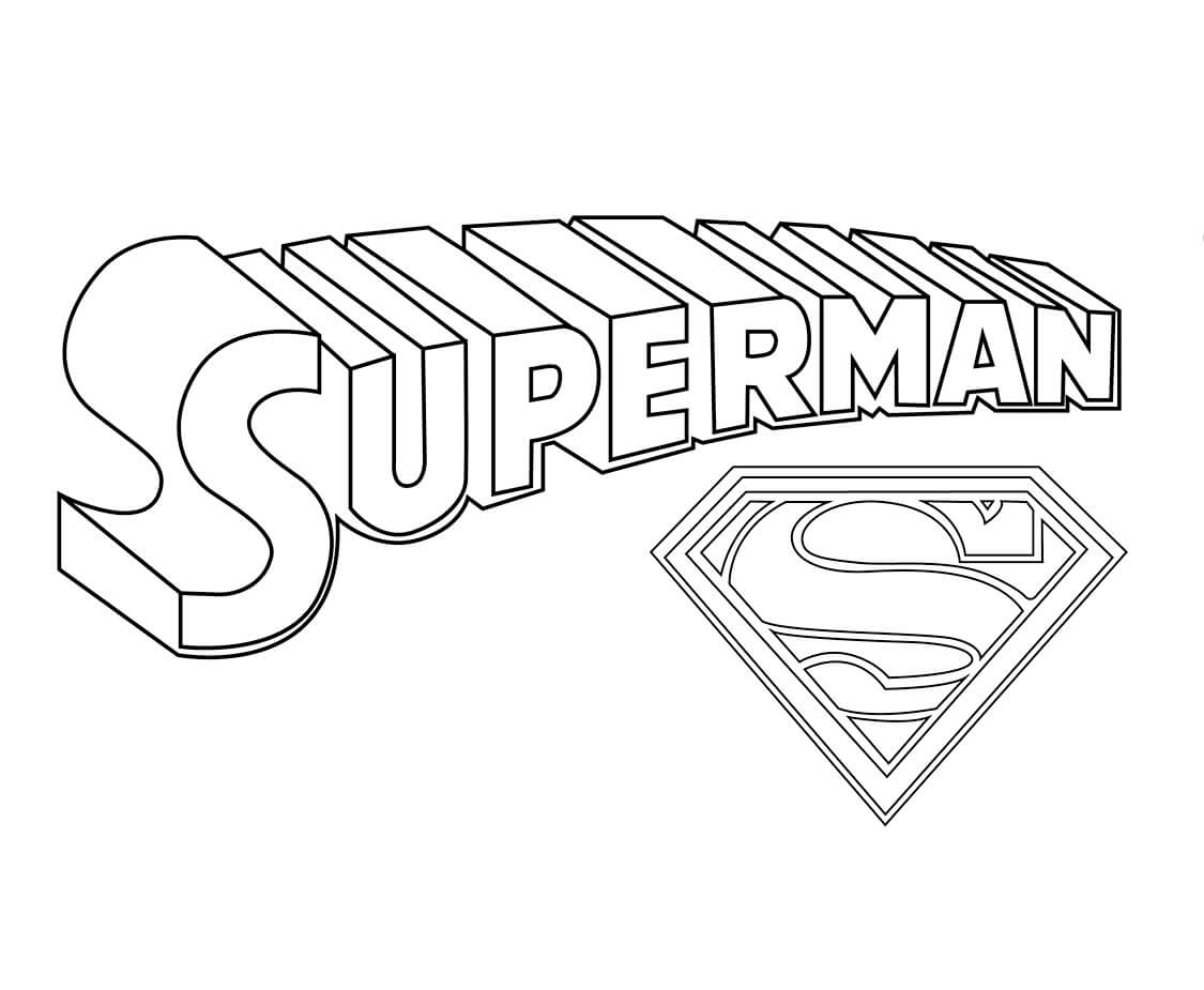 Desenhos de Logo e Símbolo do Superman para colorir