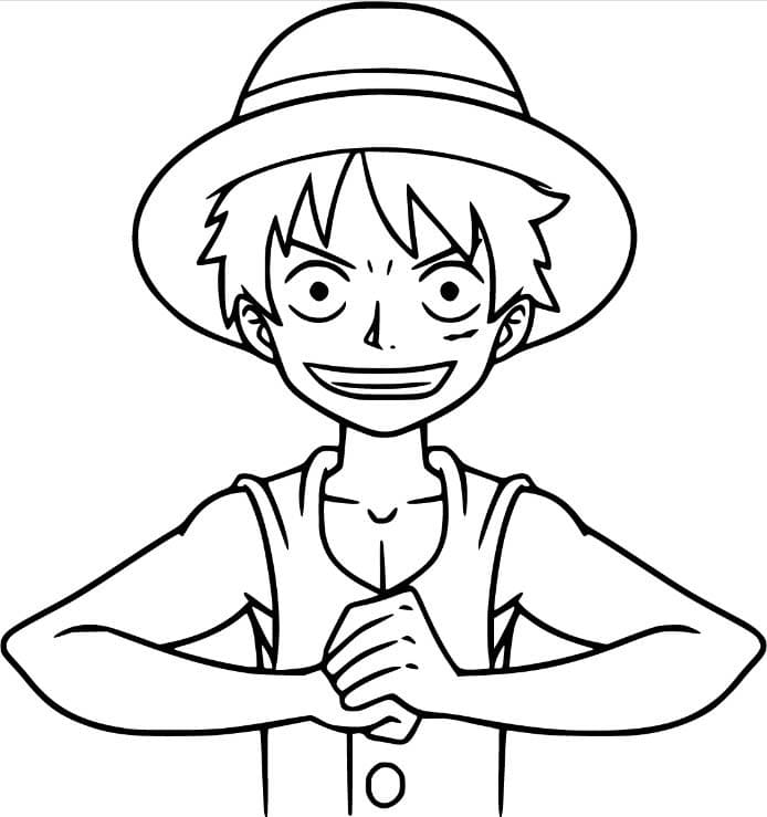 Luffy muito fofo para colorir