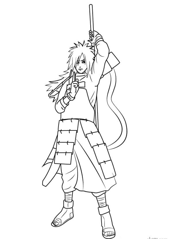 Madara Uchiha Incrível para colorir