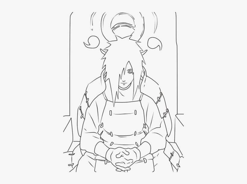 Madara Uchiha Sentado para colorir