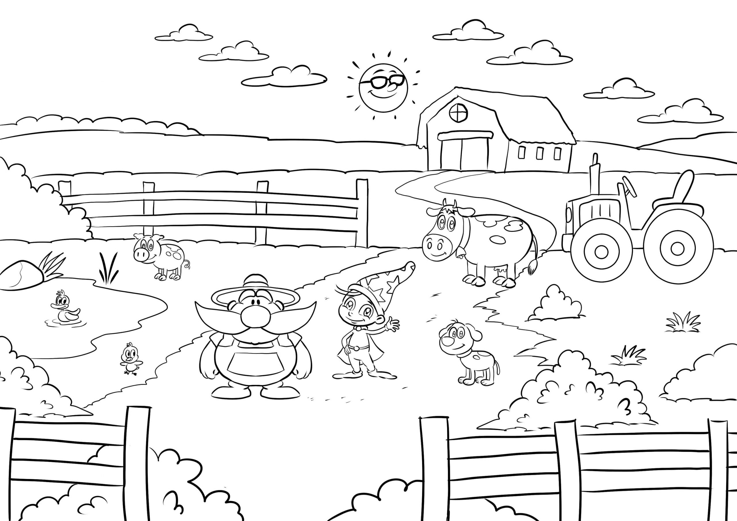 Desenhos de O Velho MacDonald Tinha uma Fazenda para colorir