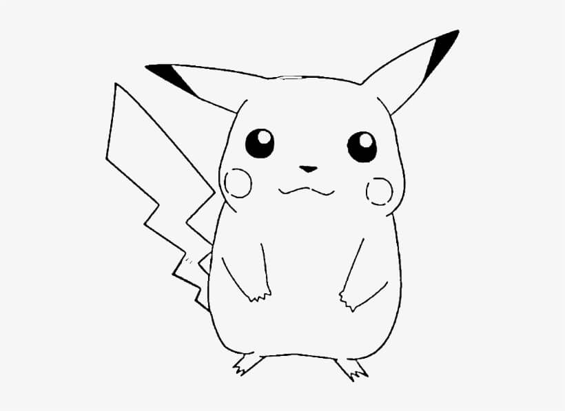 Desenhos de Pikachu Fofo para colorir