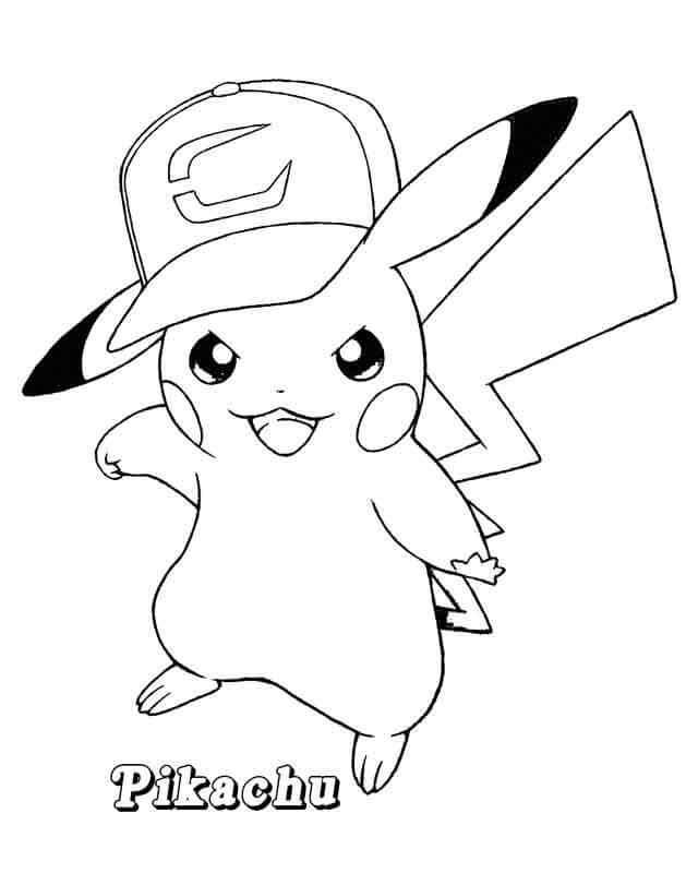 Desenhos de Pikachu Legal para colorir