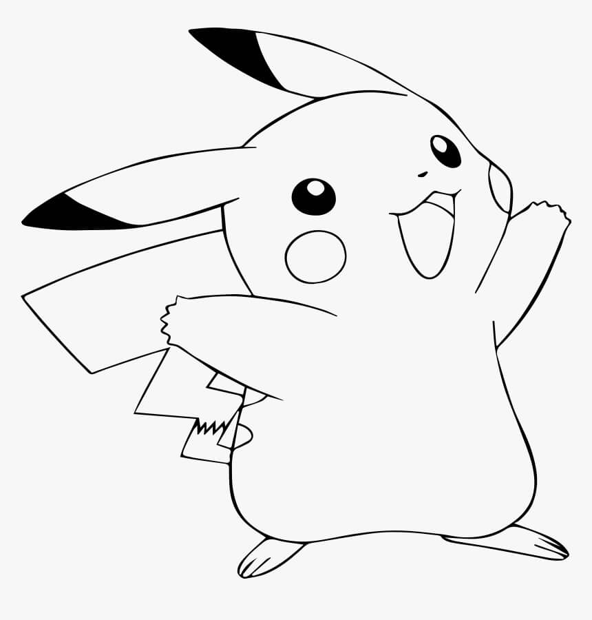Desenhos de Pikachu Simples para colorir