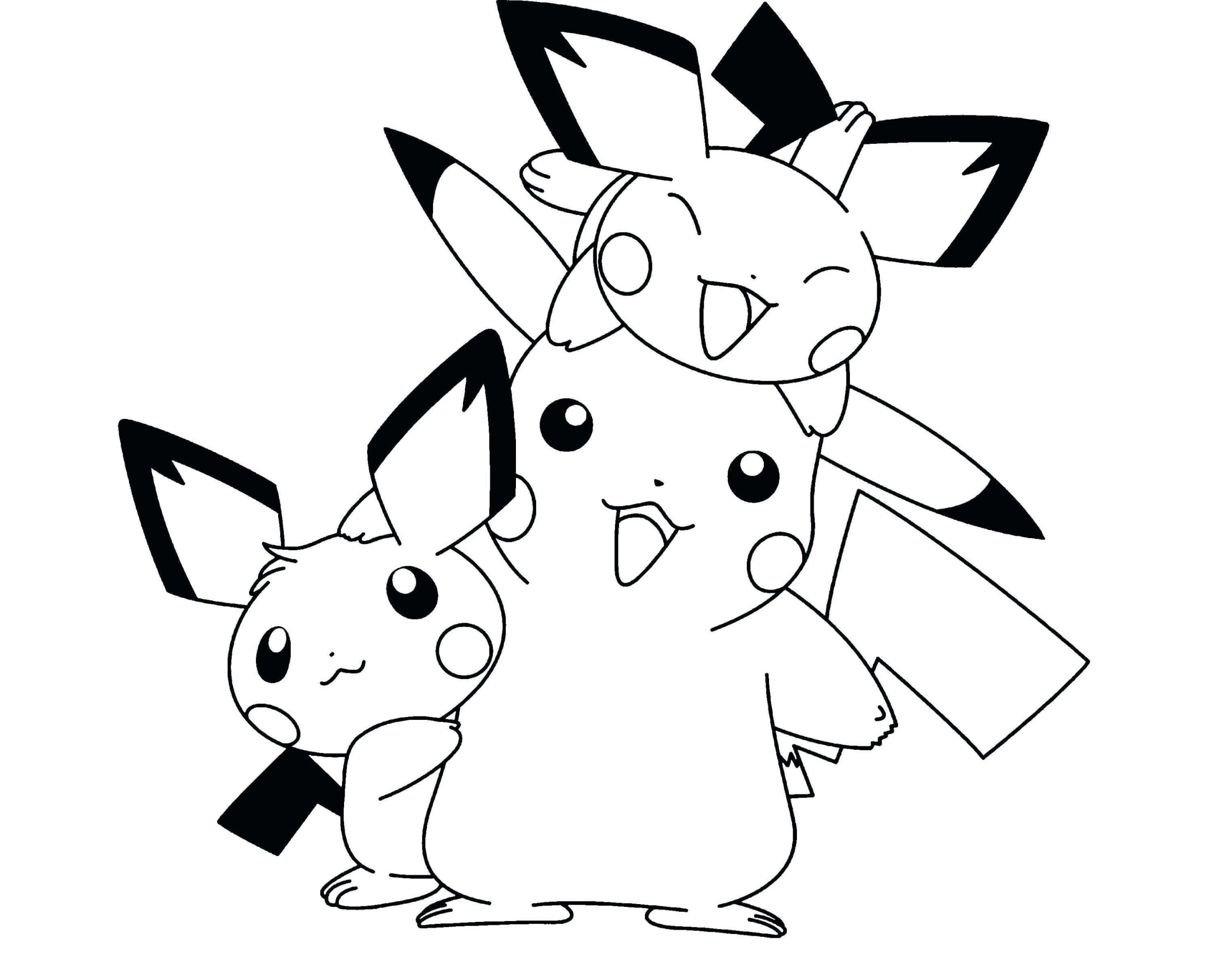 Desenhos de Pikachu e Seus Amigos Divertidos para colorir