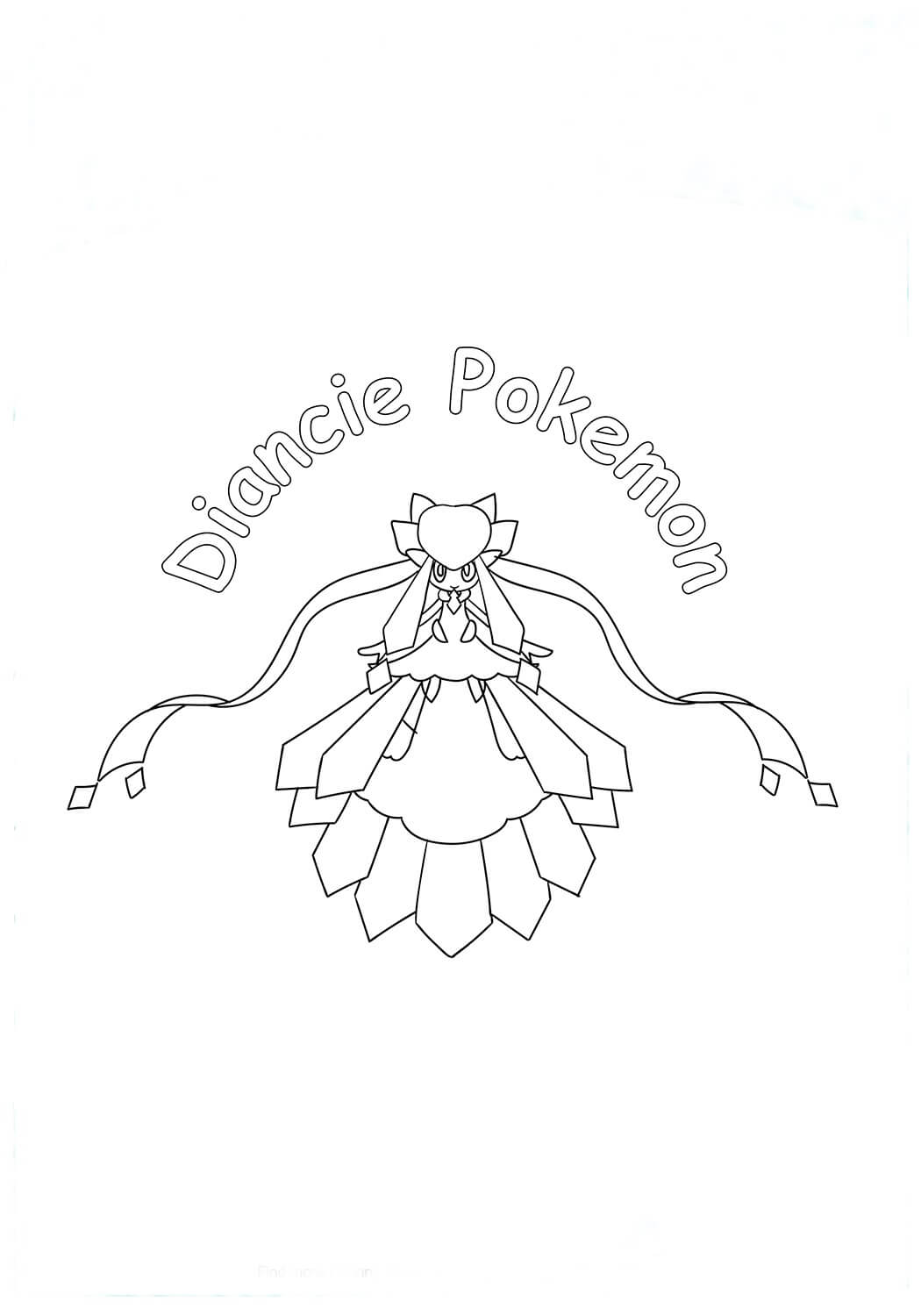 Desenhos de Pokémon Diancie para colorir