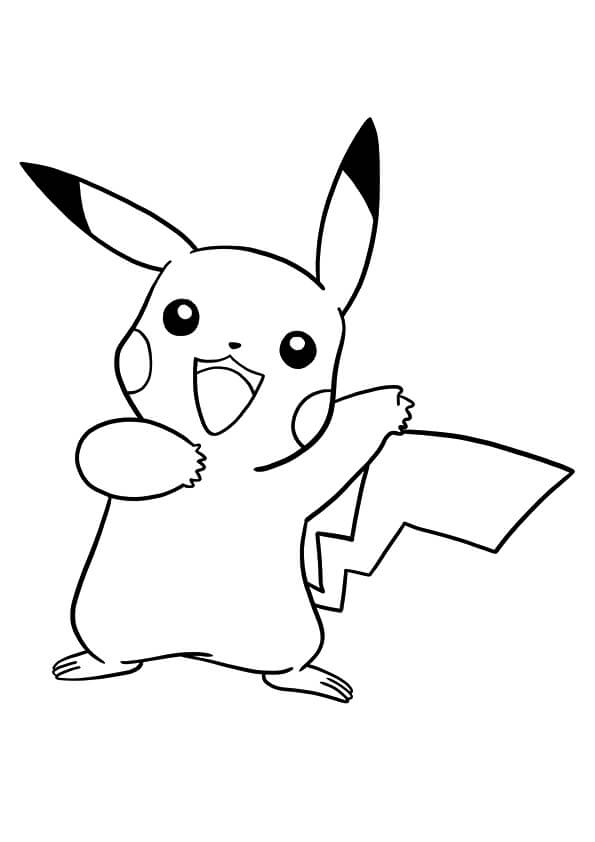 Pokemon Pikachu para colorir