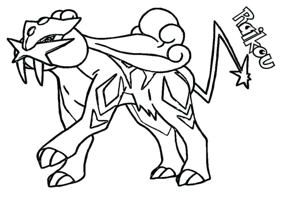 Desenhos de Pokémon Raikou para colorir