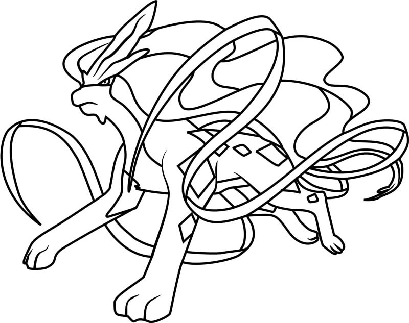 Desenhos de Pokémon Suicune para colorir