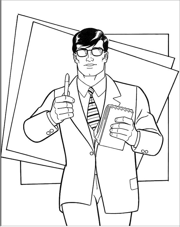 Professor Super-homem para colorir
