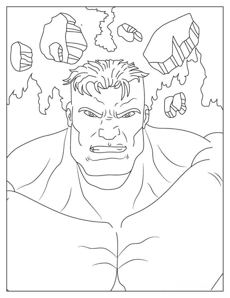 Desenhos de Retrato de Hulk para colorir