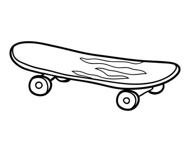 Desenhos de Skate Básico para colorir