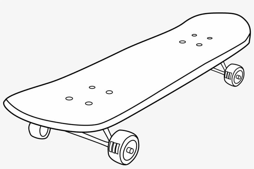 Desenhos de Skate Normal para colorir