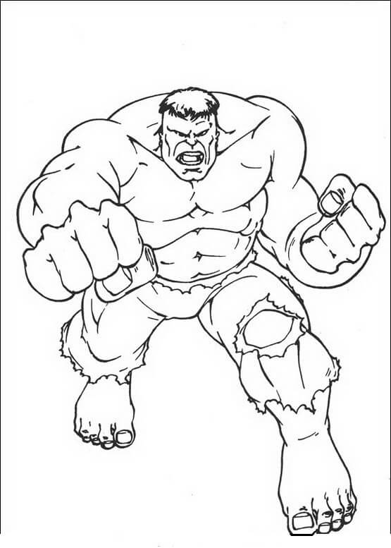 Desenhos de Soco do Hulk para colorir