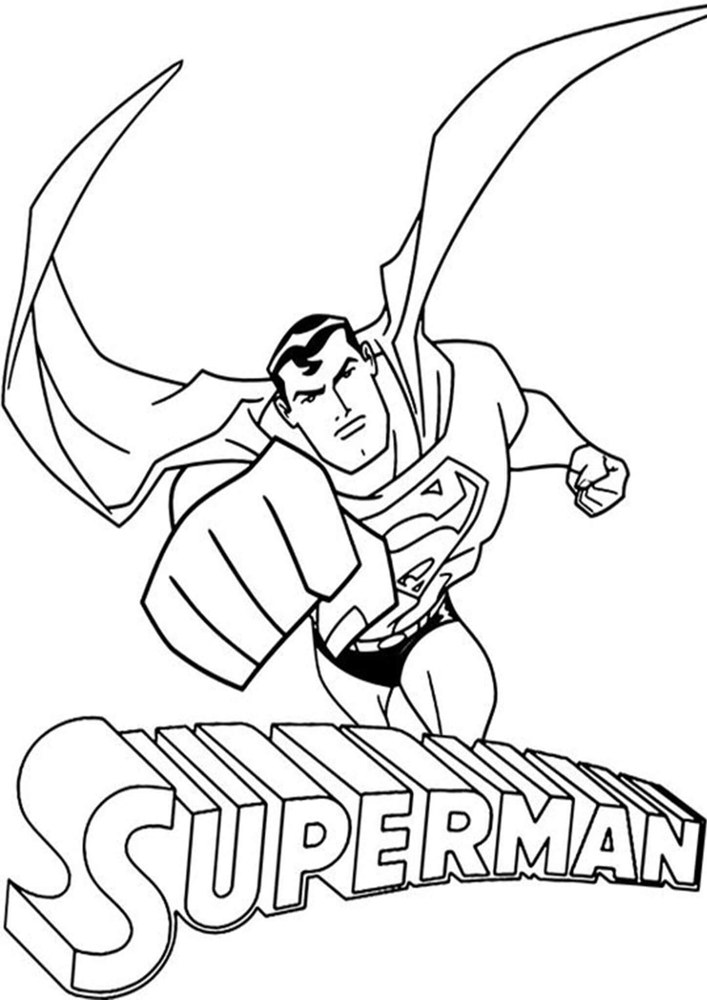 Desenhos de Soco do Super-Homem para colorir