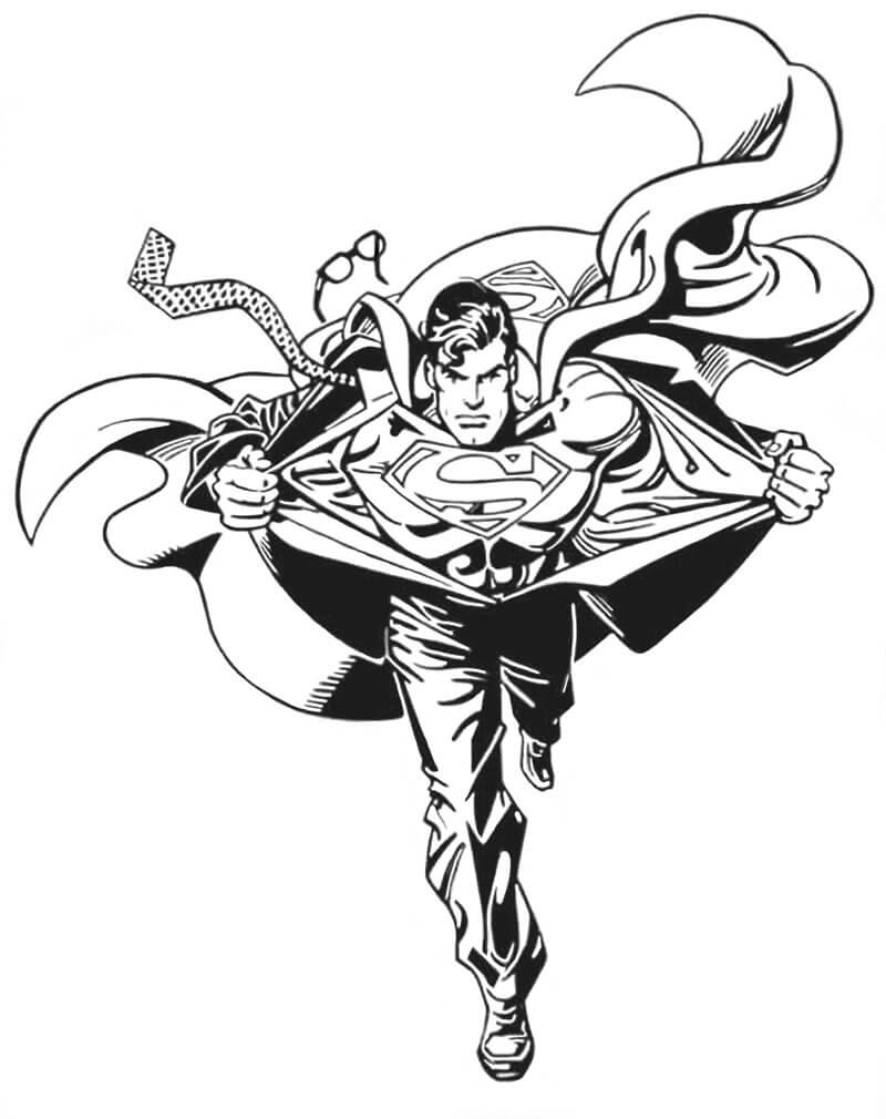 Super-Homem Correndo para colorir