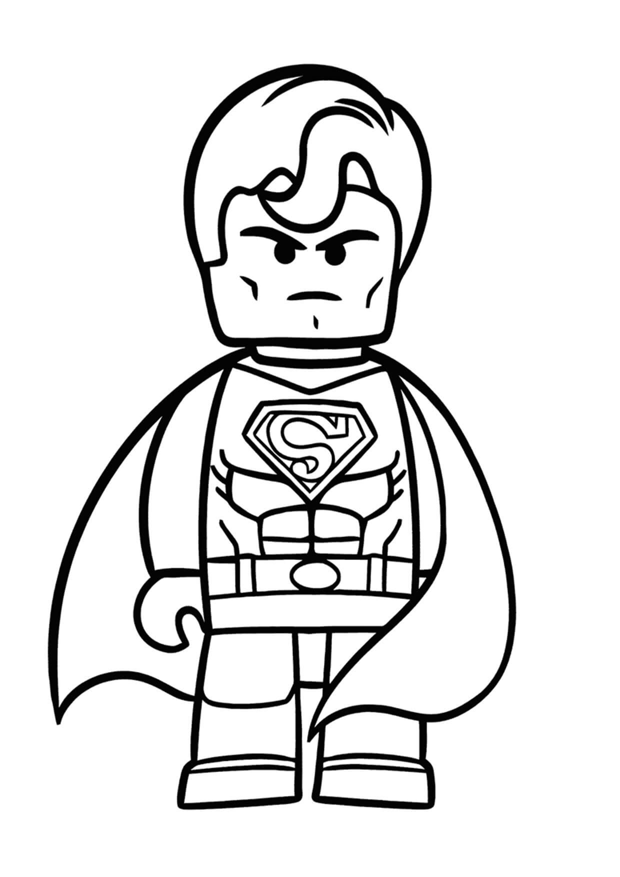 Super-Homem Lego Básico para colorir
