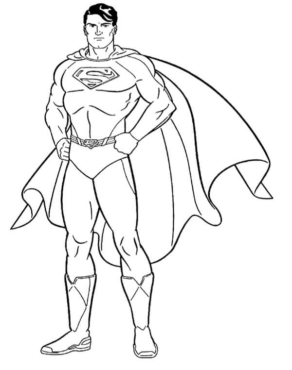 Super-Homem Simples para colorir