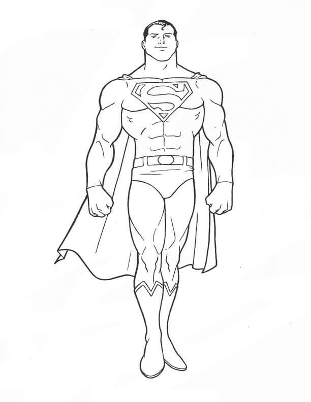 Super-Homem Sorridente para colorir