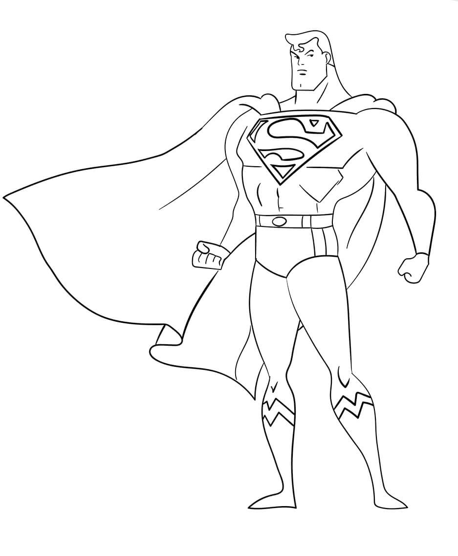 Super-Homem dos Desenhos Animados para colorir