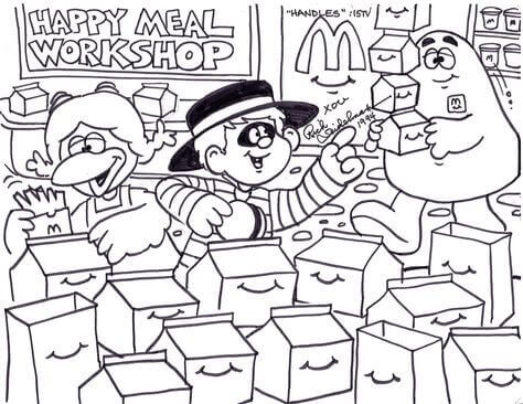 Desenhos de Um Canto De Um Restaurante McDonald's para colorir