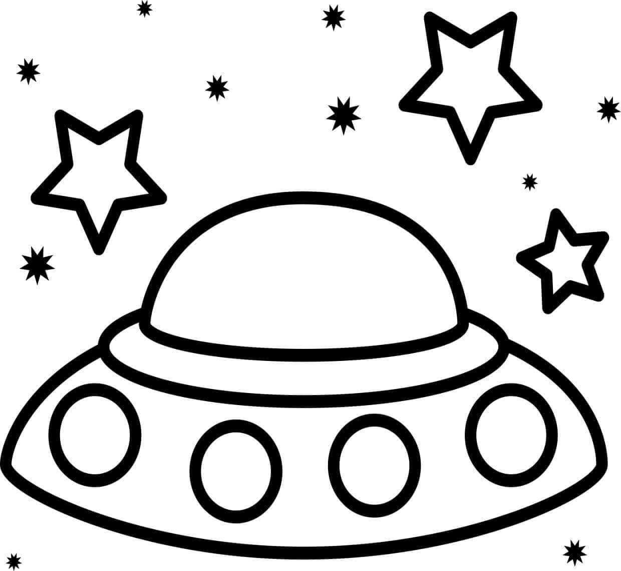 Uzayda Uçan UFO para colorir