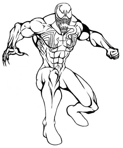 Desenhos de Venom Básico para colorir