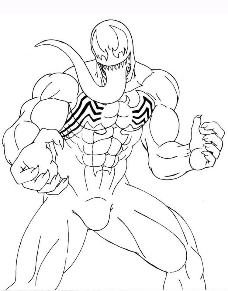 Desenhos de Venom Normal para colorir